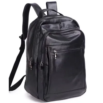 Чоловічий шкіряний рюкзак для ноутбука та поїздок Tiding Bag B2-1357A чорний - Robinzon.ua