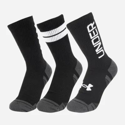 Шкарпетки UA Perf Tech Nov 3pk Crew Чорний Уні XL (1379515-002 XL) - Robinzon.ua