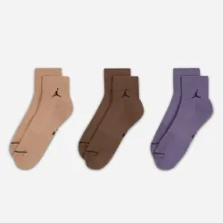 Шкарпетки Nike U J ED CUSH POLY ANKLE 3PR 144 бежевий, коричневий, фіолетовий Уні 46-50 DX9655-905 46-50 - Robinzon.ua