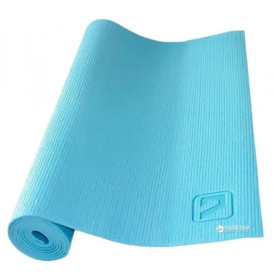 Килимок для йоги LiveUP PVC YOGA MAT блакитний 173x61x0.4см LS3231-04b - Robinzon.ua