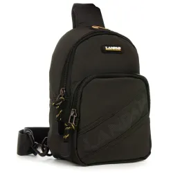 Мужская сумка на плечо, слинг Lanpad черная - Robinzon.ua