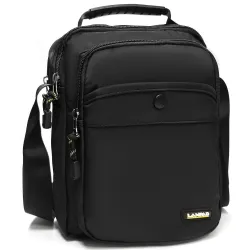 Мужская сумка наплечная Lanpad черная - Robinzon.ua
