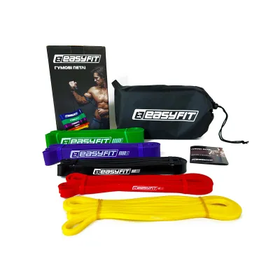 Гумові петлі EasyFit: набір 1-65 кг (5 шт) - Robinzon.ua