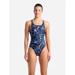 Купальник закритий для жінок Arena ROCKIN SWIMSUIT SWIM TECH MULT фіолетовий 36 008159-889 36 - Robinzon.ua