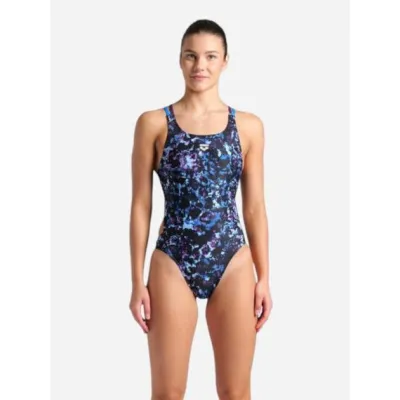 Купальник закритий для женщин Arena ROCKIN SWIMSUIT SWIM TECH MULT фиолетовый 36 008159-889 36 - Robinzon.ua