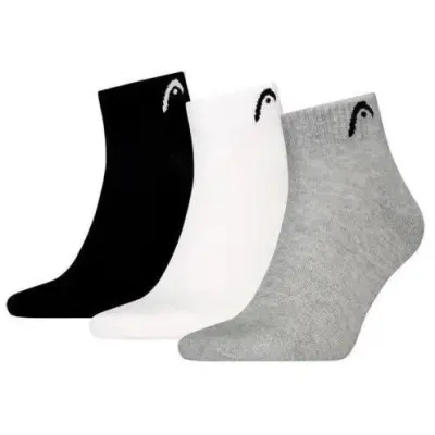 Чоловічі Шкарпетки Head ALL SPORTS TRAINING QUARTER 3P сірий, білий, чорний Чол 43-46 701229017-004 43-46 - Robinzon.ua