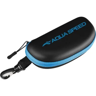 Чехол для очков Aqua Speed GOGGLE CASE 0097 черный, голубой Уни 7х19 см 5908217600097 - Robinzon.ua