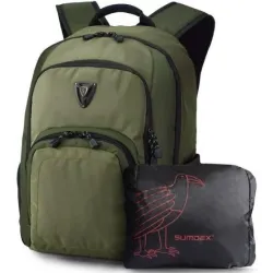 Міський рюкзак з відділом для ноутбука 15,6&raquo; Sumdex PON-394TY хакі + дощовик - Robinzon.ua