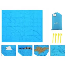 Большой пляжный, кемпинговый коврик Retoo 240х200 см ЧЕРНЫЙ - Robinzon.ua