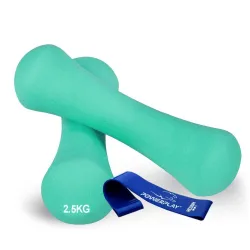 Гантелі неопренові PowerPlay 4126 Spartacus 2*2,5 кг. Мятні (пара - 2шт.) Гантелі неопренові PowerPlay 4126 Spartacus 2*2,5 кг. Мятні (пара - 2шт.) - Robinzon.ua