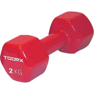 Гантель для фитнеса Toorx Vinyl Красный 2 кг (931129) - Robinzon.ua