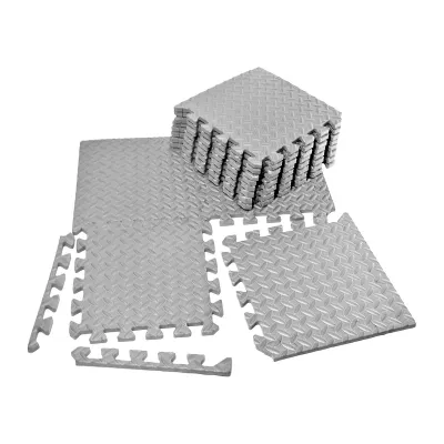 Татамі мат EasyFit 8 шт  (30х30х1 см) хвіст ластівки сірий - Robinzon.ua