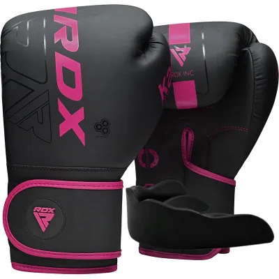 Боксерские перчатки RDX F6 MATTE PINK-8OZ (капа в комплекте) - Robinzon.ua