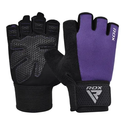 Рукавички для фітнесу RDX W1 Half Purple Plus S - Robinzon.ua