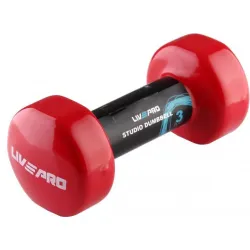 Гантель виниловая LivePro STUDIO DUMBBELL красная 3кг LP8076-3 ( 1 шт.) - Robinzon.ua