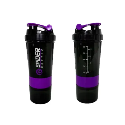 Шейкер спортивний EasyFit Spider 0,5 л Чорно-фіолетовий - Robinzon.ua