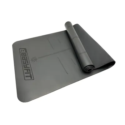 Килимок для йоги професійний EasyFit Pro каучук 5 мм Чорний - Robinzon.ua