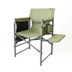 Стул "Режиссер с мягкой полкой Эконом" d25 мм (Оксфорд, Хаки). - Robinzon.ua