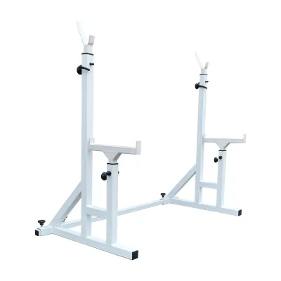 Стойки под штангу 50 на 50 мм со страховочными упорами Белый - Robinzon.ua