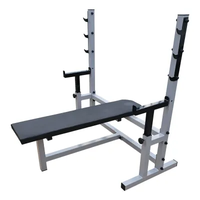 Скамья горизонтальная профессиональная для жима со страховкой 60 на 60 мм - Robinzon.ua