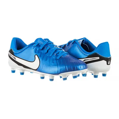 Детские Бутсы Nike JR LEGEND 10 ACADEMY FG/MG Синий 33.5 (7dDV4348-400 33.5) - Robinzon.ua