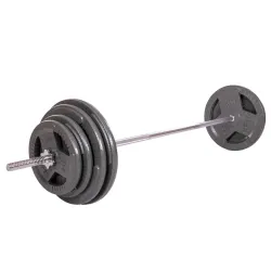 Штанга пряма зі сталевими блінами на 115 кг довжина-1,8 м Sport 2431-115 - Robinzon.ua