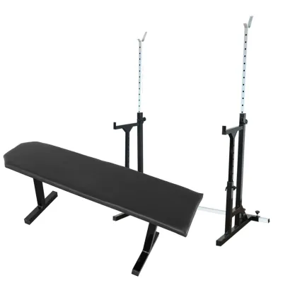 Скамья горизонтальная для жима + Стойки со страховкой 40 на 40 мм. - Robinzon.ua