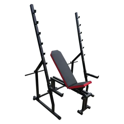 Скамья для жима регулируемая 40 на 40 мм + Стойки для приседания под штангу 40 на 40 мм - Robinzon.ua