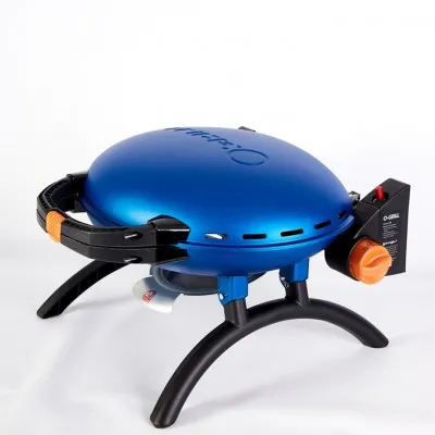 Портативный переносной газовый гриль O-GRILL 500, синий + шланг в подарок! - Robinzon.ua
