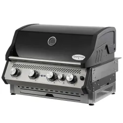 Вбудований газовий гриль SANTOS Free S-410 Black, з заднім пальником, чорний 890666 - Robinzon.ua