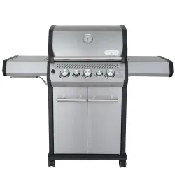 Газовый гриль SANTOS S-318, с боковыми и задними горелками, нержавеющая сталь 900280. - Robinzon.ua