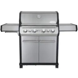 Газовий гриль SANTOS S-418, з бічним і заднім пальниками, нержавіюча сталь 900303 - Robinzon.ua