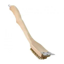 Щетка для чугуна с латунной щетиной и скребком Napoleon 62028. - Robinzon.ua