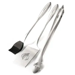 Набор из 3 предметов, нержавеющая сталь (щипцы, лопатка, кисточка) Napoleon 70034. - Robinzon.ua