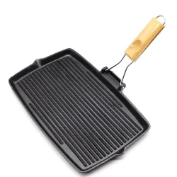 Чугунная гриль-сковорода с ручкой 36,5х24,5х3 см GRILLI 777175. Чугунная гриль-сковорода с ручкой 36,5х24,5х3 см GRILLI 777175. - Robinzon.ua