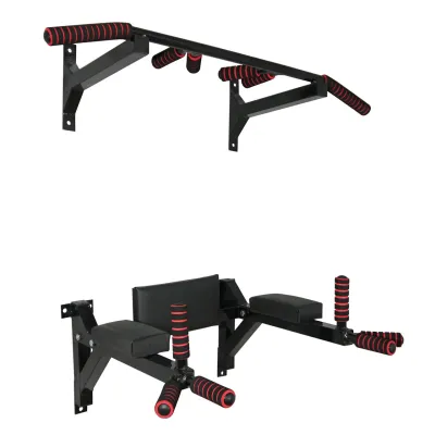 Турник брусья пресс стационарный 3 в 1 KZ-553 Спортивные стенки и турники для дома Черный - Robinzon.ua