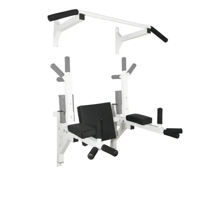 Турник брусья пресс стационарный 3 в 1 KZ-555 Спортивные стенки и турники для дома Белый - Robinzon.ua