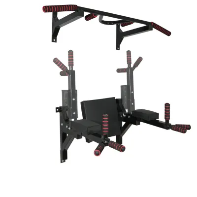 Турник брусья пресс стационарный 3 в 1 KZ-556 Спортивные стенки и турники для дома Черный - Robinzon.ua