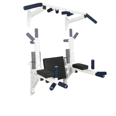 Турник брусья пресс стационарный 3 в 1 KZ-557 Спортивные стенки и турники для дома Белый - Robinzon.ua
