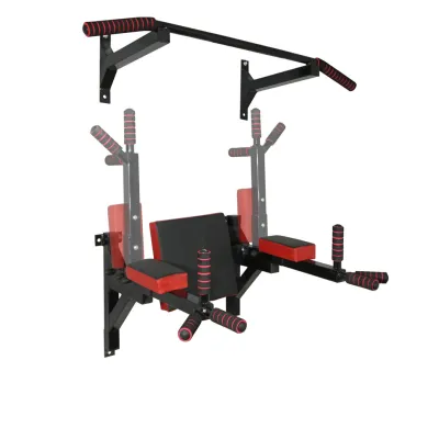 Турник брусья пресс стационарный 3 в 1 KZ-559 Спортивные стенки и турники для дома Черный - Robinzon.ua