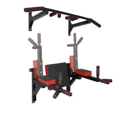 Турник брусья пресс стационарный 3 в 1 KZ-561 Спортивные стенки и турники для дома Черный - Robinzon.ua