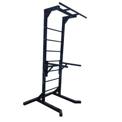 Турник + брусья напольная стойка 60х60 мм KZ-834 Спортивные стенки и турники для дома разборная - Robinzon.ua