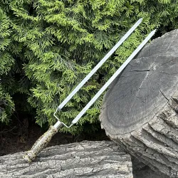 Подвійний шампур Mzavod з дерев'яною ручкою 630х12х3мм мармуровий Подвійний шампур Mzavod з дерев'яною ручкою 630х12х3мм мармуровий - Robinzon.ua