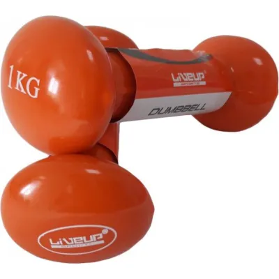 Гантелі вінілові пара LiveUP Vinyl Dumbbell Egg Head помаранчевий 2х1кг LS2001-1 ( 2шт) - Robinzon.ua