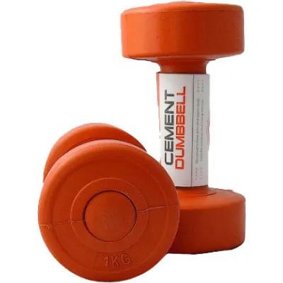 Гантели пластиковые пара LiveUP CEMENT DUMBELL оранжевый 2х1кг LS2003-1 - Robinzon.ua