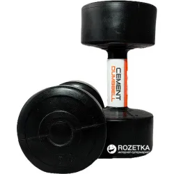 Гантелі пластикові пара LiveUP CEMENT DUMBELL чорний 2х5кг LS2003-5 - Robinzon.ua