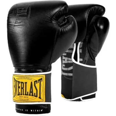 Боксерські рукавиці  Everlast 1910 CLASSIC TRAINING GLOVE чорний Уні 14 унцій P00001711 - Robinzon.ua