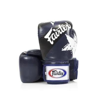 Боксерские перчатки Fairtex BGV1 Nation Print Blue 14 унций - Robinzon.ua
