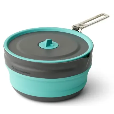 Кастрюля складная с чехлом Sea to Summit Frontier UL Collapsible Pot w/Sack, 2.2 L, Aqua Sea Blue (STS ACK025021-390202) - Robinzon.ua