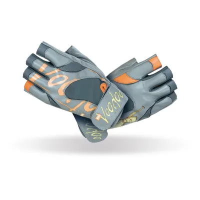 Перчатки для фитнеса и тяжелой атлетики MadMax MFG-921 Voodoo Light grey/orange S - Robinzon.ua
